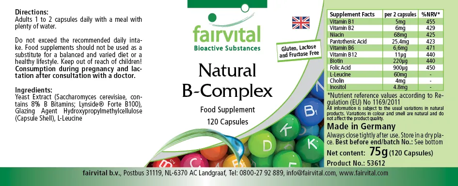 Natural B Complex - 120 Capsules Natural B Complex - 120 Capsules