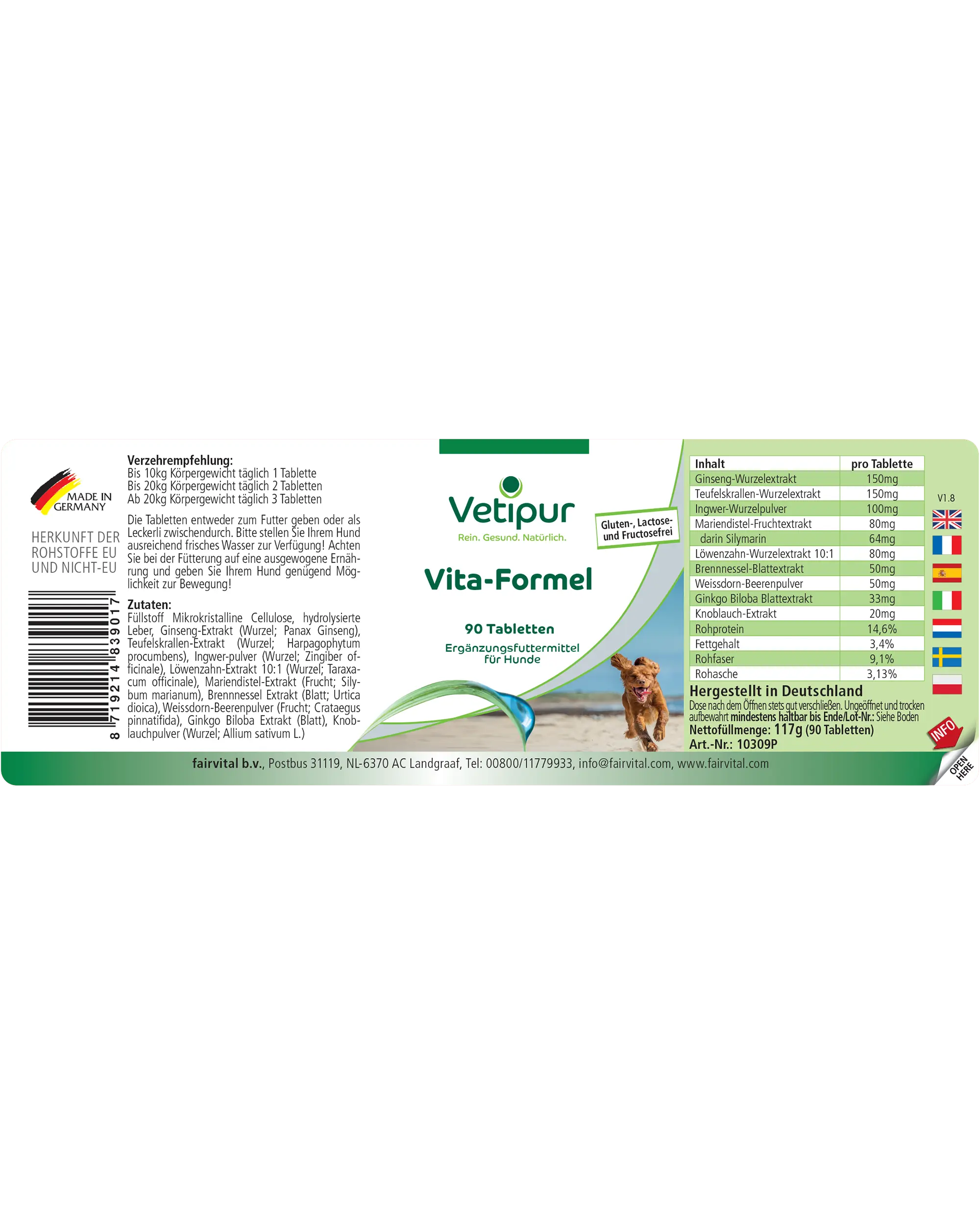 Formula di vita - 90 compresse per cani | Vetipur